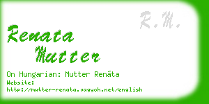 renata mutter business card