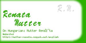 renata mutter business card